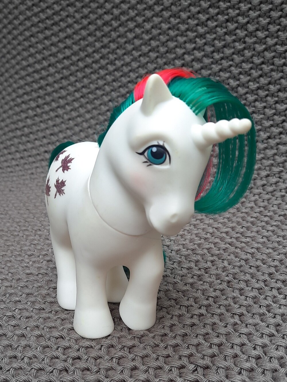 Vintage My Little Pony G1 Gusty Purple Glitter Maple Leaf Unicorn- 1984 MLP